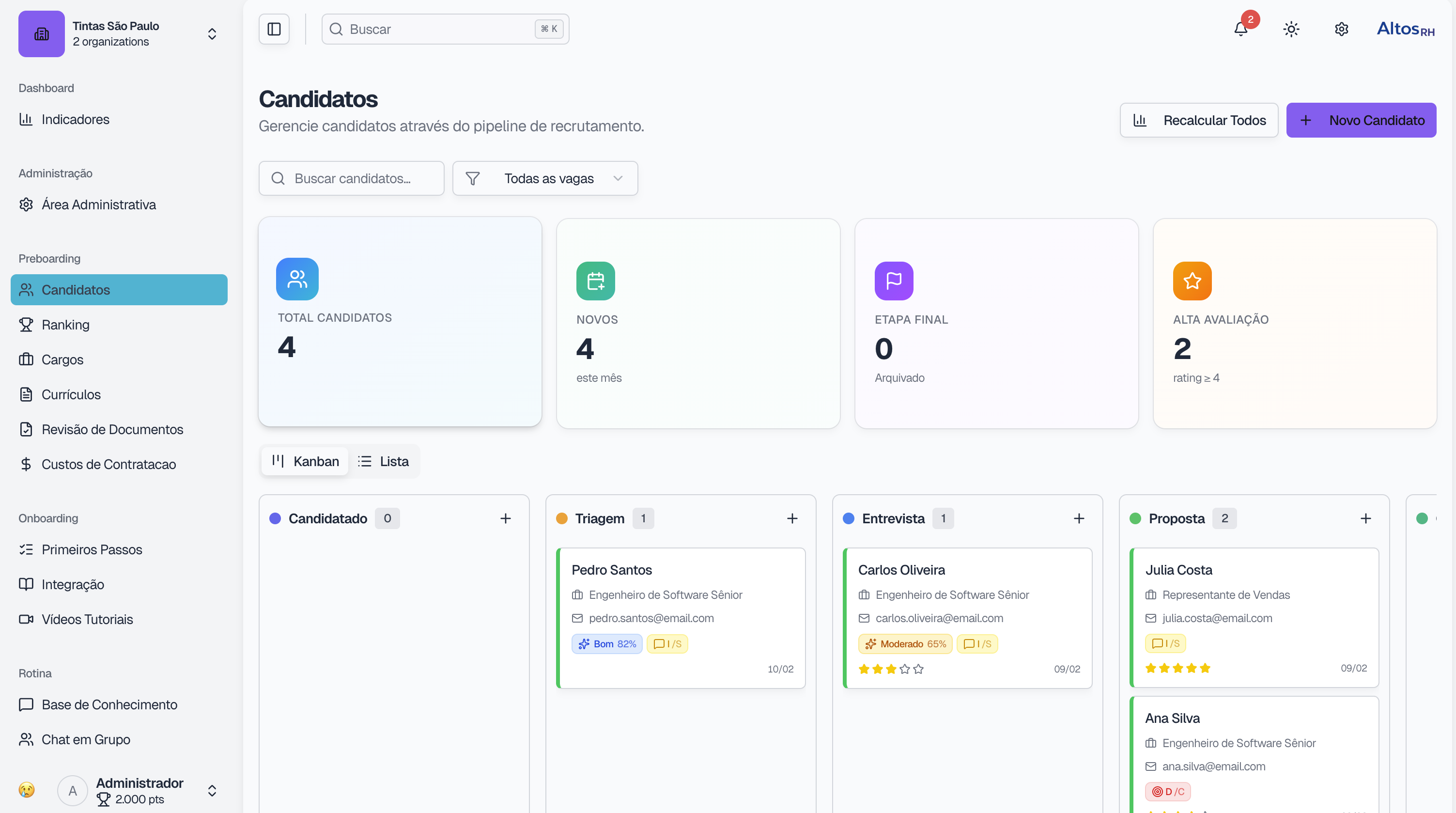 Screenshot do projeto Plataforma de Onboarding com IA